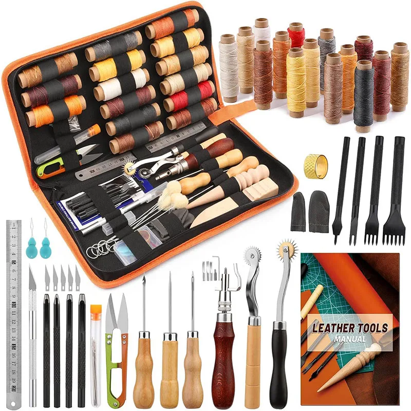 Beginner Leatherwork Kit - Leather Working Tools Practical Leather Craft