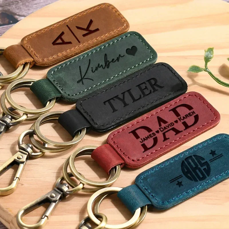 Laser Custom Logo Leather Keyc - огляд і ціна Leatherwork Keychain