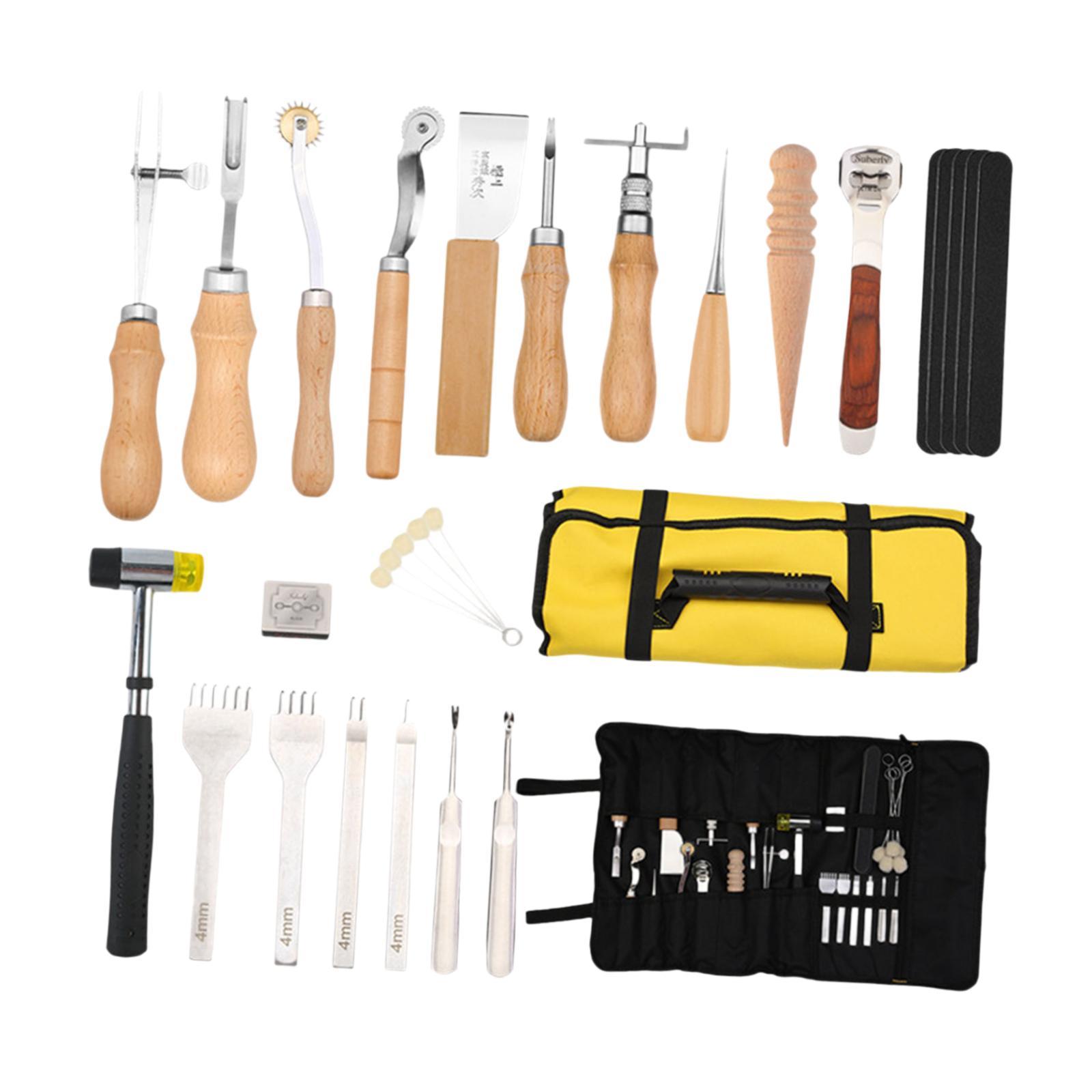 29 Pieces PU Leather Working K - огляд і ціна Beginner Leatherwork Kit