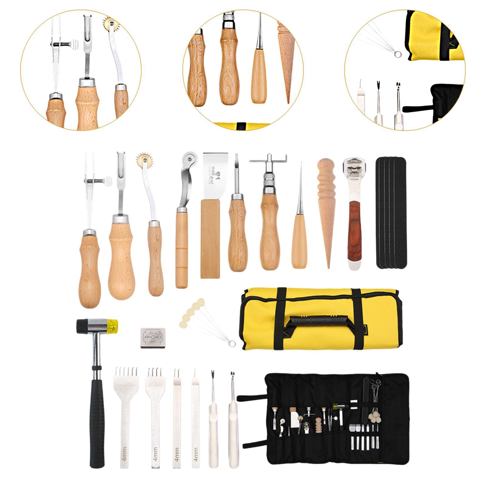 29 Pieces PU Leather Working K - огляд і ціна Beginner Leatherwork Kit