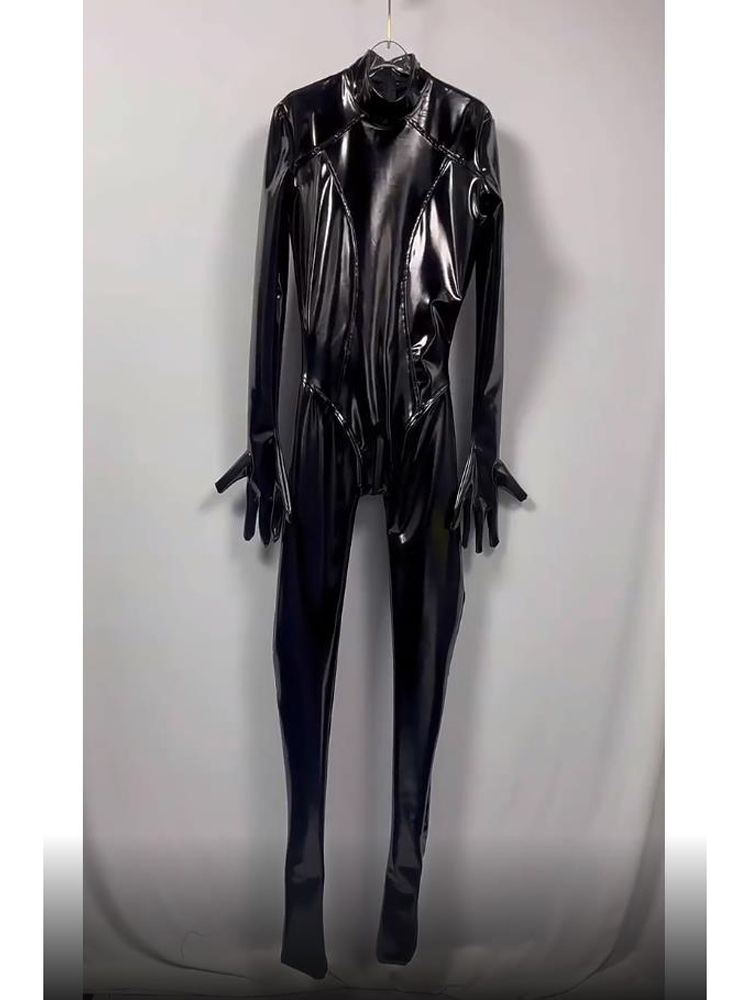 Wet Look PVC Catsuit Shiny PU  - огляд і ціна Leather Work Overalls