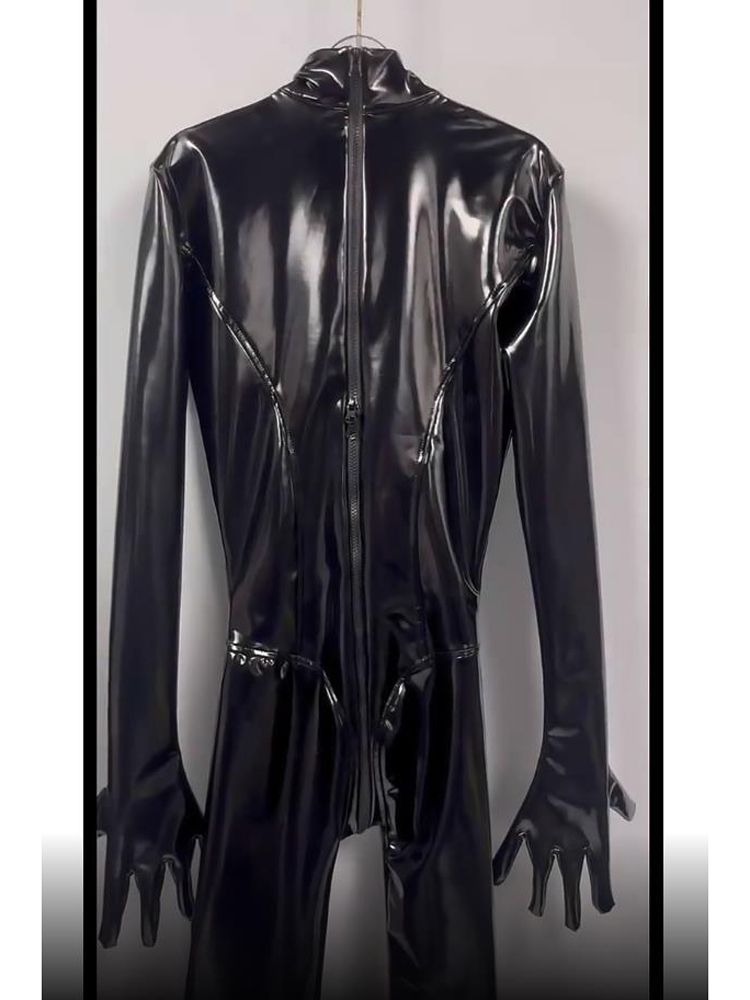 Wet Look PVC Catsuit Shiny PU  - огляд і ціна Leather Work Overalls
