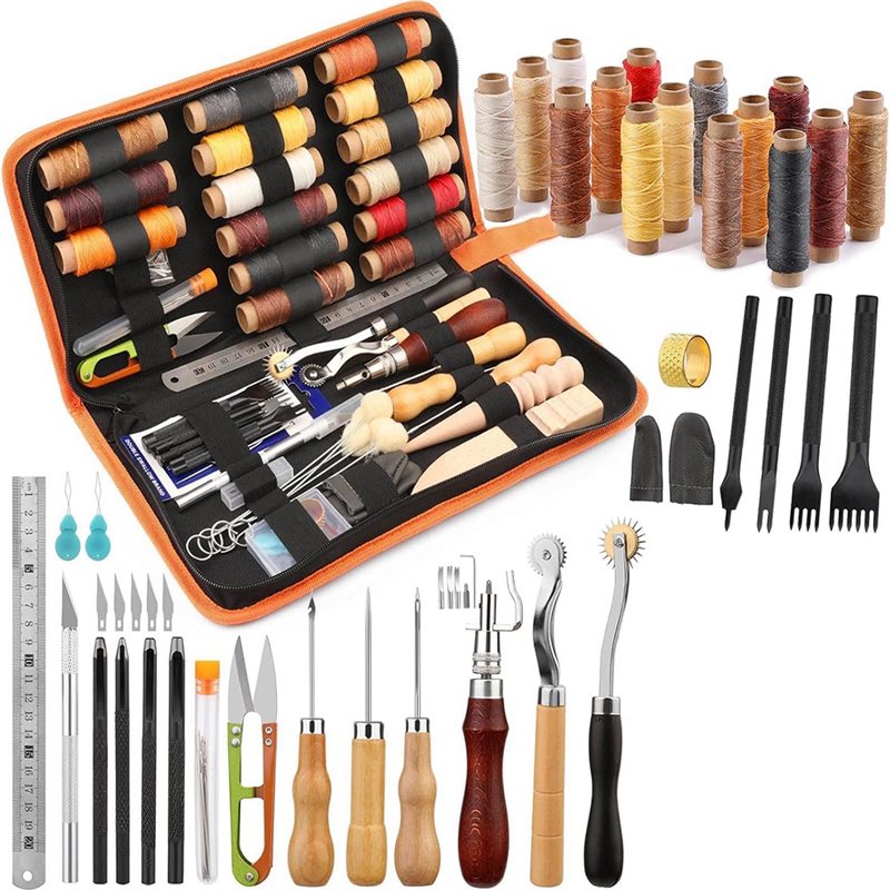 AB08-Leather Working Tools Kit - огляд і ціна Beginner Leatherwork Kit