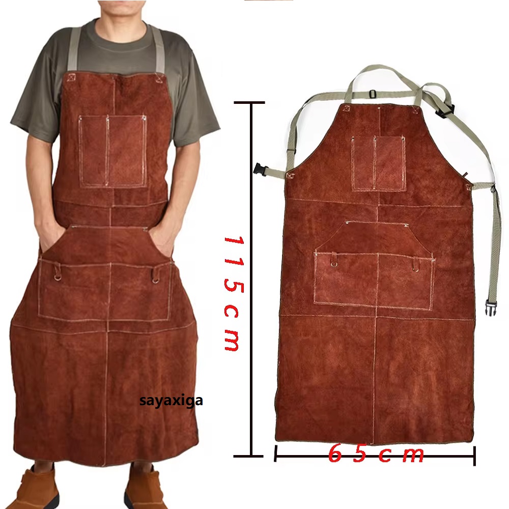 Cowhide Welding suit Apron Was - огляд і ціна Leather Work Overalls