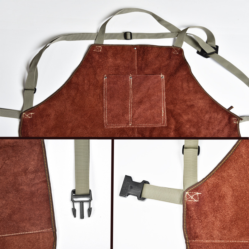 Cowhide Welding suit Apron Was - огляд і ціна Leather Work Overalls