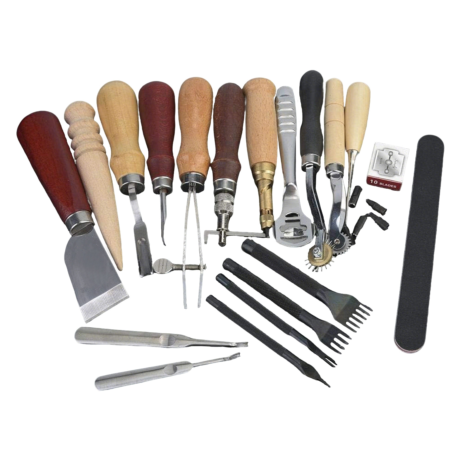 Leather Tools, 19 Pcs Leather  - огляд і ціна Beginner Leatherwork Kit