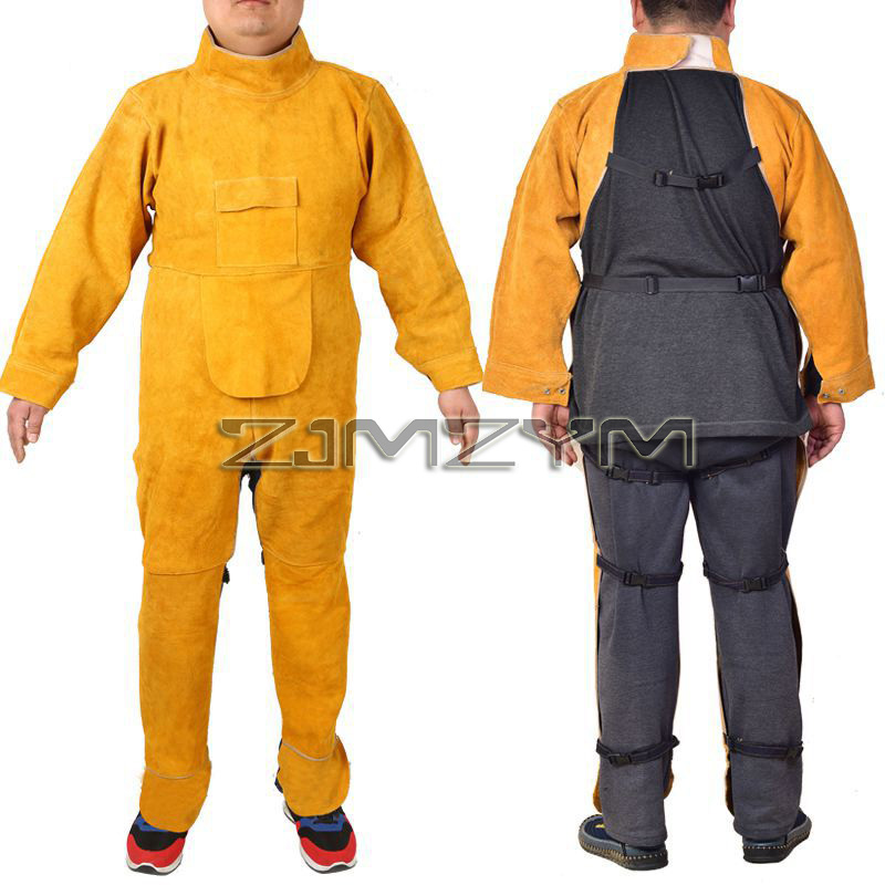Cowhide Leather Welding Suit W - огляд і ціна Leather Work Overalls