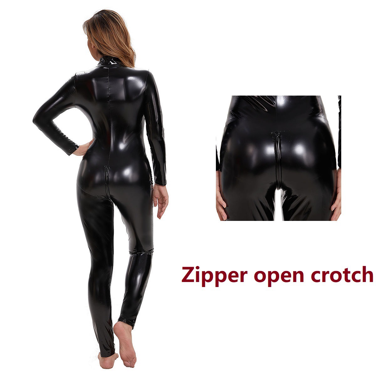 Women's Catsuit Metallic Full  - огляд і ціна Leather Work Overalls